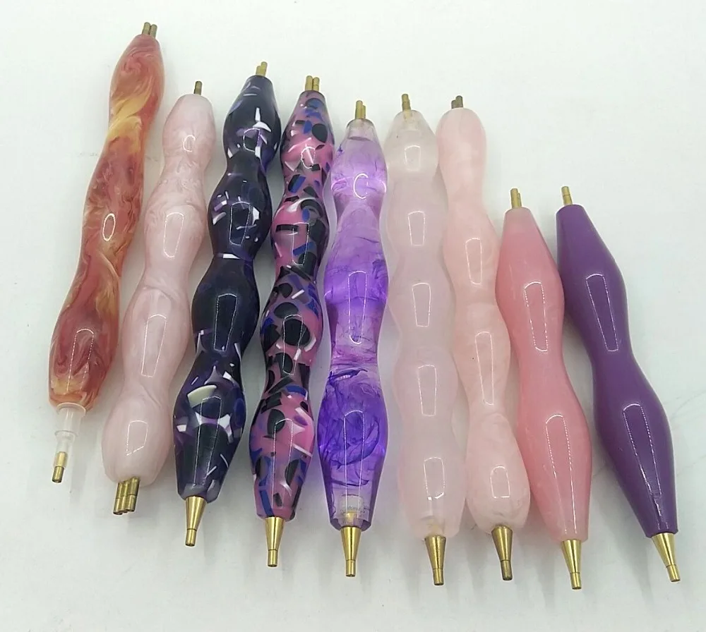 New Brand customize Drill Pen for Diamond Painting tools Embroidery Accessories Point Mosaic Tool Hand Carved Resin Pens