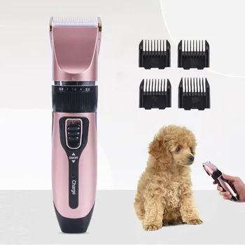 

Pet Hair Clipper Professional Adjustable Length Hair Cutting Machine for Dog Cat Rechargeable Electric Trimmer 100-240V 40D