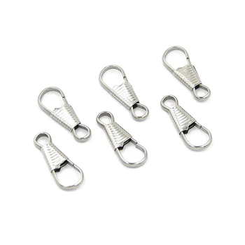 

50PCS/lot 25x9.5mm Stainless Steel Connectors Jewelry Clasps Clip Round Water Drop Buckles DIY Making Accessories Findings