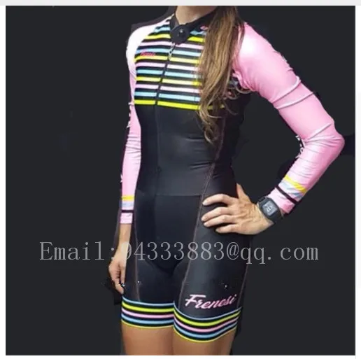 FRENESI, комбинезон для велоспорта с длинным рукавом,, профессиональная команда, велосипедный костюм, женский костюм для триатлона, ciclismo feminino, на заказ, велосипедные комплекты - Цвет: 20