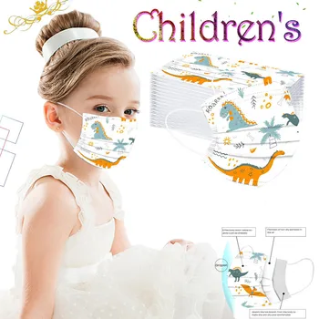

50pcs Children Disposable Masks Cartoon Print Anti-dust Non-woven Breathable Mouth Mask Anti Pollution Safe Masks Kid Mascarilla