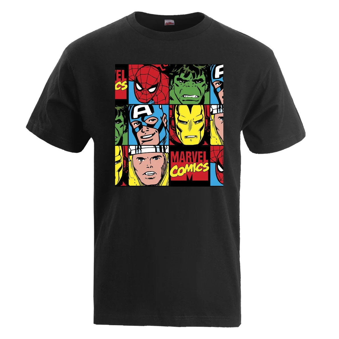 

Marvel Comics T Shirt Men 2019 Summer Short Sleeve O-Neck Tops Tees 100% Cotton Iron Man Captain America Thor Hulk T-Shirt S-3Xl