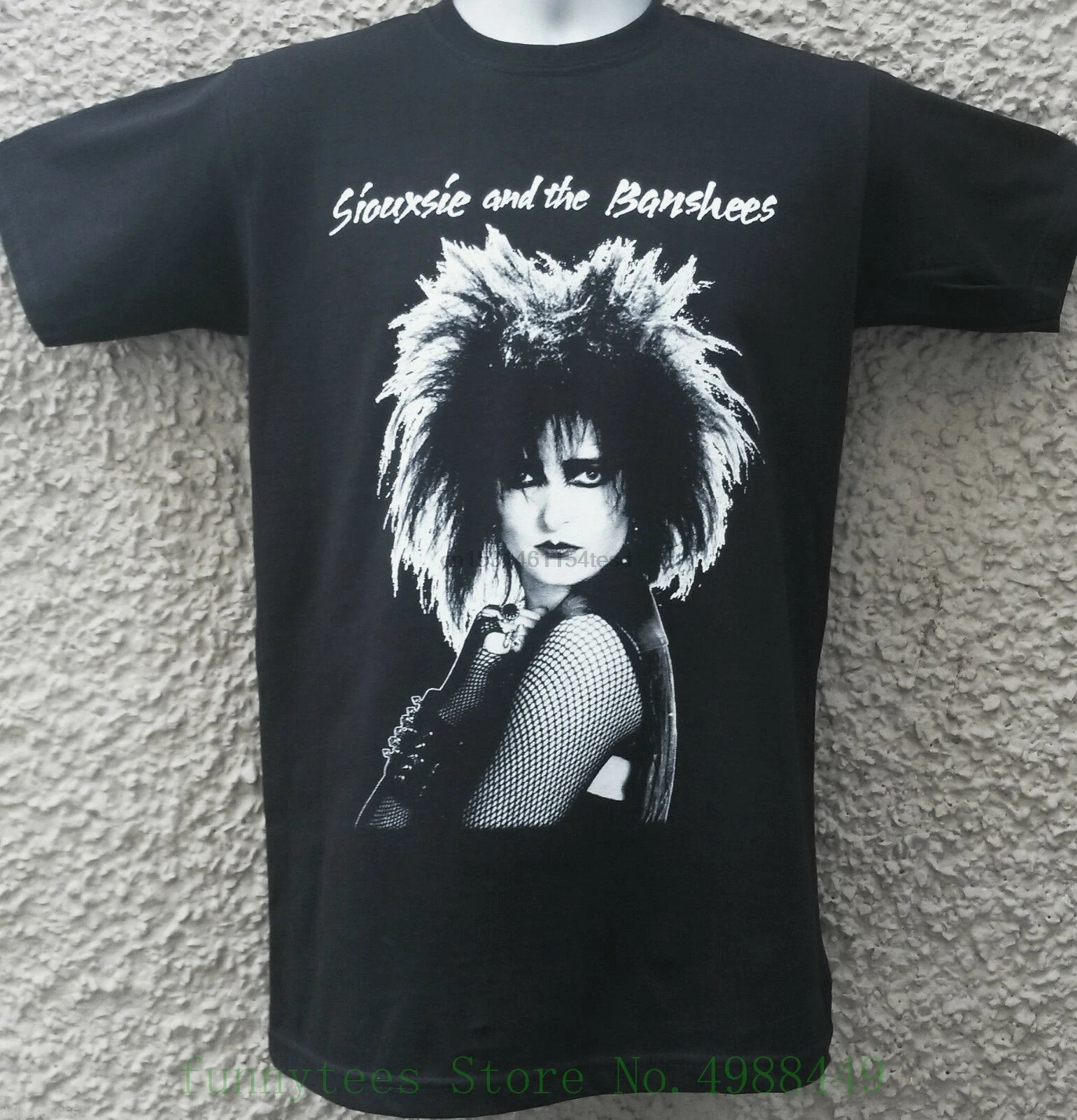 Футболка Siouxsie The Banshees топ Sioux Joy Division Bauhaus Готическая белая хлопковая с круглым