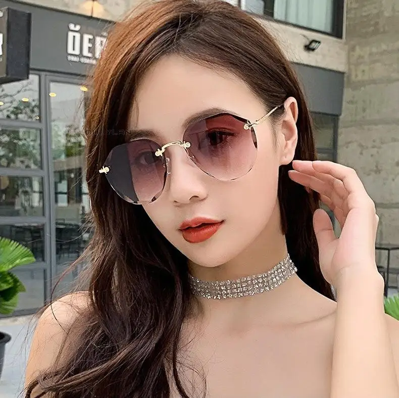 FREE SHIPPING Luxury Trimming Gradient Sunglasses JKP4373