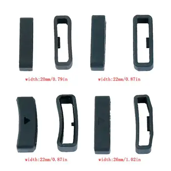 

2PCS Watch Fastener Black Ring Silicone Connector Security Loop for Fenix5 5S 5X 235 Watch Band Fastener Ring