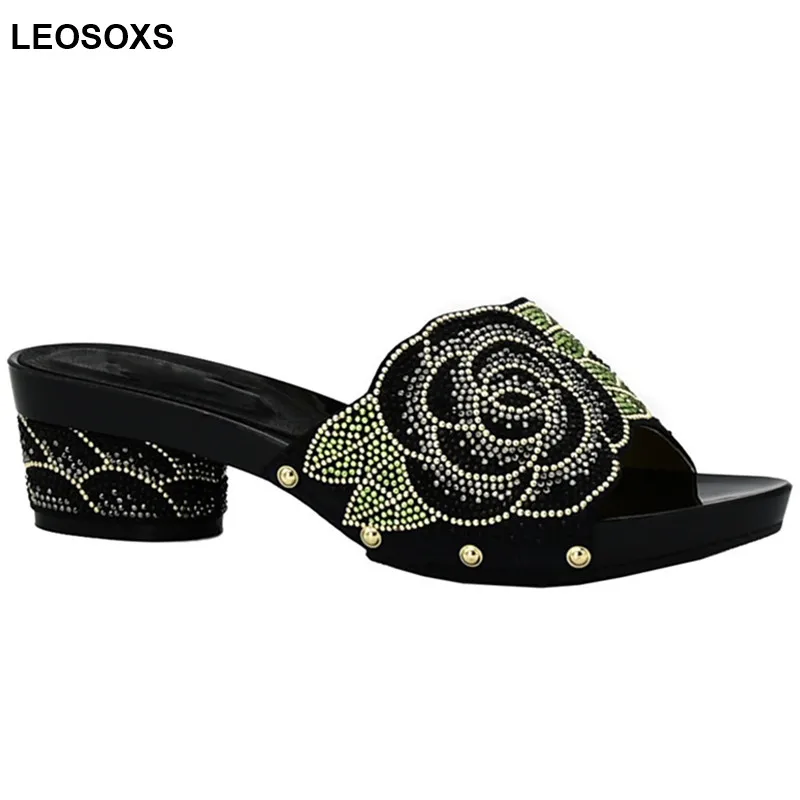 

New Arrival Rhinestone Wedding Shoes Womens Dress Shoes Open Toe Slip on Latest Elegant Women Pumps for Party High Heel Wedges