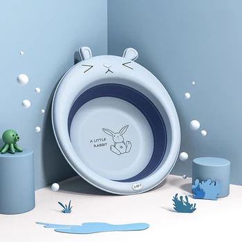

Portable Folding Basins for Baby Plastic Foldable Child Cartoon Dog Wash Clean Basins Outdoor Fishing Bucket Car Wash Bucket