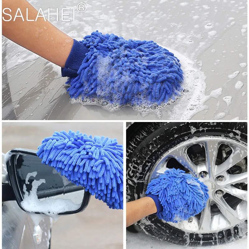 

1Pc Car Wash Mitt Cleaning Tools Chenille Soft Thick Microfiber Glove for Auto Detailing Sponge Detail Clean Brush Accessories