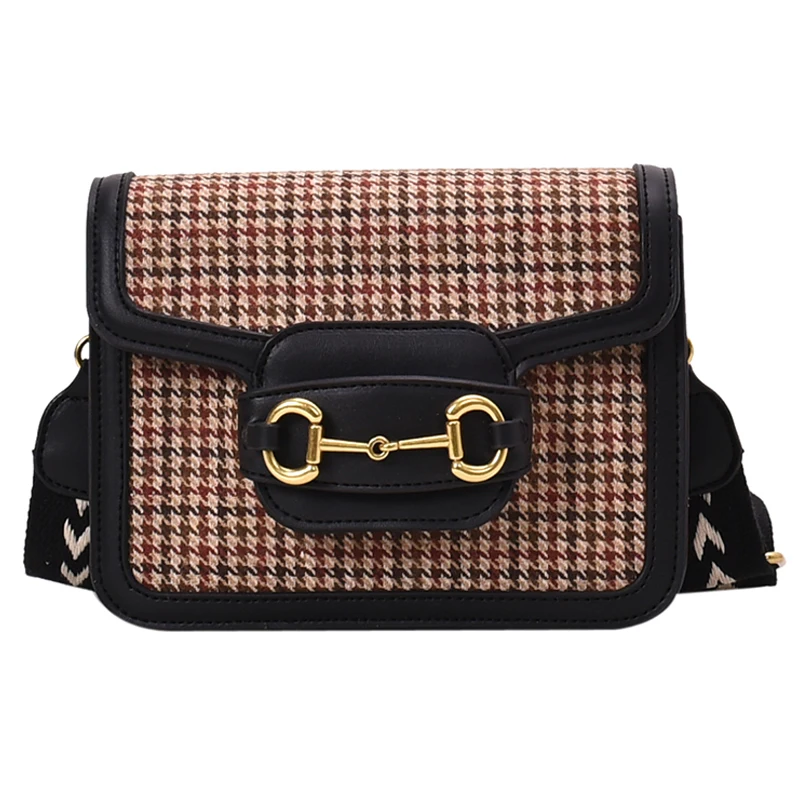 

iVog New Arrival Everyday Ladies Small Messenger Crossbody Handbag Wool gg Geometric Hand Bags for Women 2019