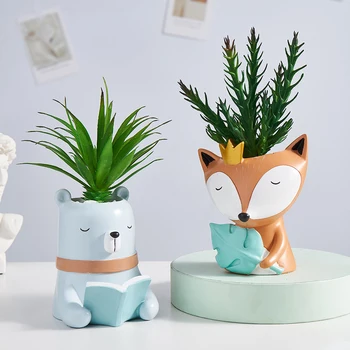 

Animal decoration potted plants living room cafe animal potted plants cartoon green plants resin potted plants decoration gifts