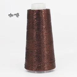 Premium Gold & Silver Acrylic Embroidery & Sewing Thread - 2000m Spool (Coffee)