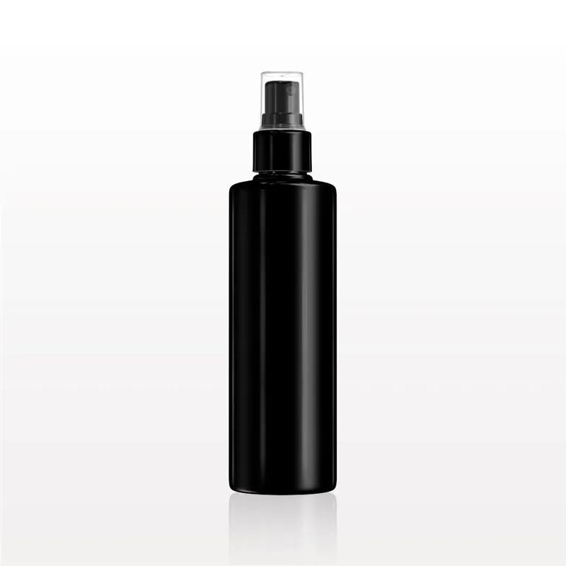 0012829_250-ml-cylinder-bottles-black-with-sprayer-or-lotion-pump