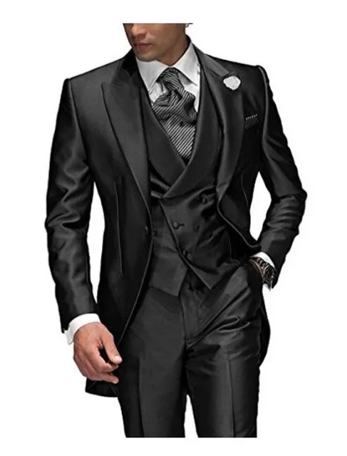 Новое поступление женихов мужской отворот китайского стиля смокинги для жениха темно-синие мужские костюмы для свадьбы Лучший человек(пиджак+ брюки - Цвет: As picture color