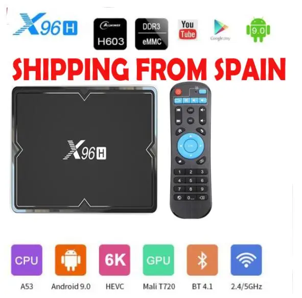 X96H Android 9 0 smart box с hd in & out Quad Core 2 4g или 5g Wifi 100m lan 6k опционально bluetooth 4 g10 air