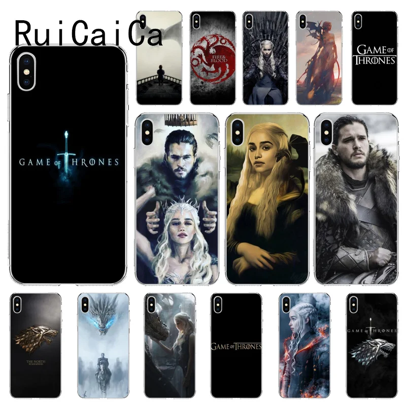 RuiCaiCa Игра Престолов Дейенерис дракон DIY окрашенный чехол для телефона iPhone X XS MAX 6 6S