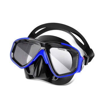 

Diving mask Tempered glass scuba diving goggle black silicone snorkel mask for adult Top diving snorkel gear