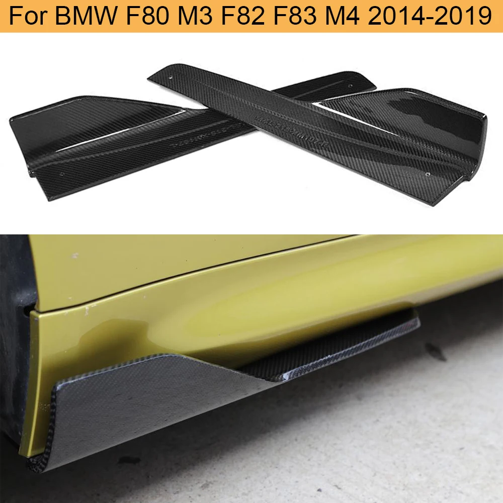 Боковые юбки из углеродного волокна для BMW F80 M3 F82 F83 M4 2014 2019 Кабриолет переворот