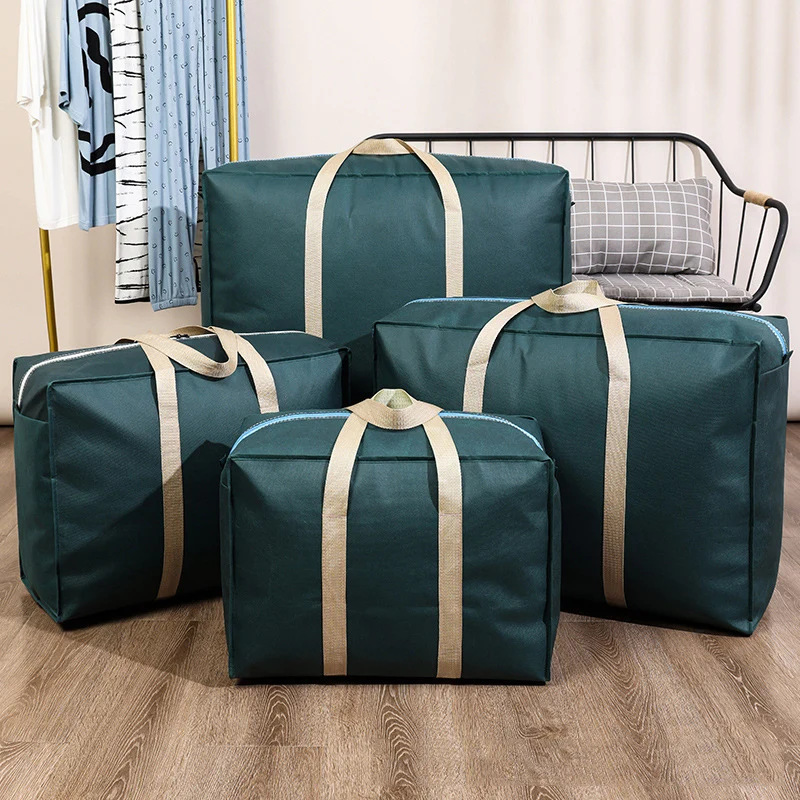 Waterproof Travel Luggage Handbag Durable Home Clothes Storage Bags With Zipper Quilt Blanket Organizer Sorting Bags Foldable