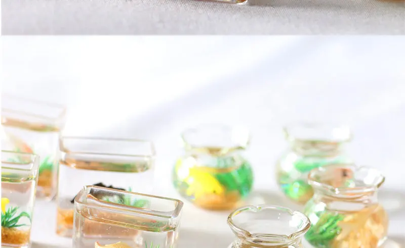 1PC Dollhouse Miniature Glass Fish Tank Bowl Doll House Ornament Model Toys Dolls Accessories For Barbie House Blyth Bjd OB11 1PC Dollhouse Miniature Glass Fish Tank Bowl Doll House Ornament Model Toys Dolls Accessories For Barbie House Blyth Bjd OB11