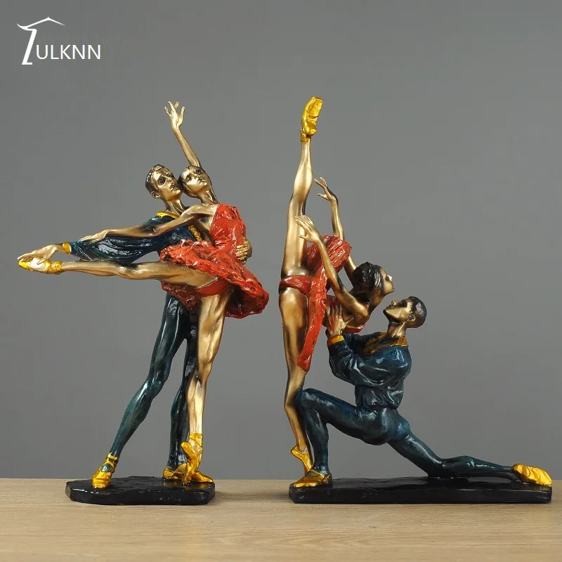 

ULKNN Creative Pas DE Deux Ballet Dancer Ornaments Wine Cabinet Porch Room Peraonality Furniture Decoration New House Gifts