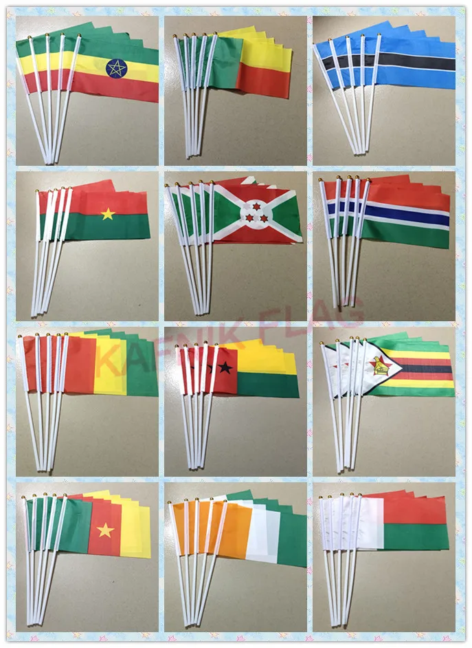 Кафник, Нигерия/Бенин/Ботсвана/буркинао/Гамбия/Нигерия/Коди w/Мадагаскар 14*21 см ручной флаг с полюсом