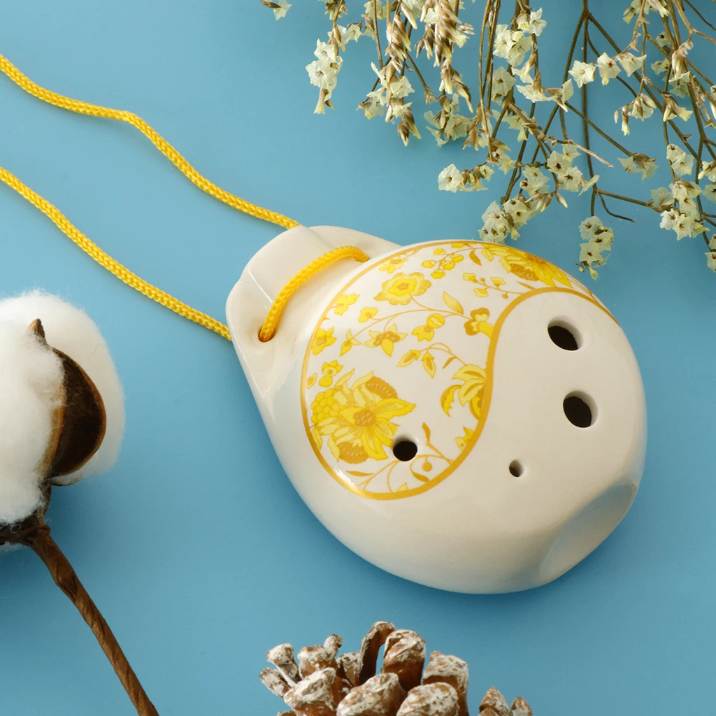 6 Holes Alto Glaze Ceramic Ocarina Decoration Ornament Craft Collectable