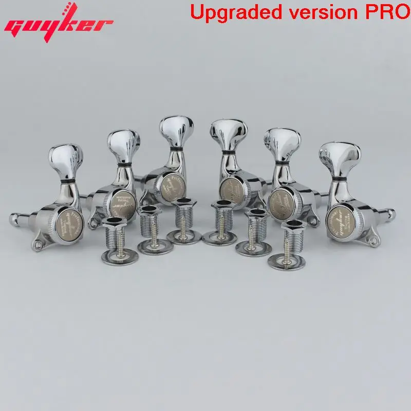 PRO 3R3L GUYKER гитарные Колки тюнеры/обновленная версия хромированная Блокировка струнные колышки тюнеры для LP, SG, TL электрогитары - Цвет: PRO 3R3L