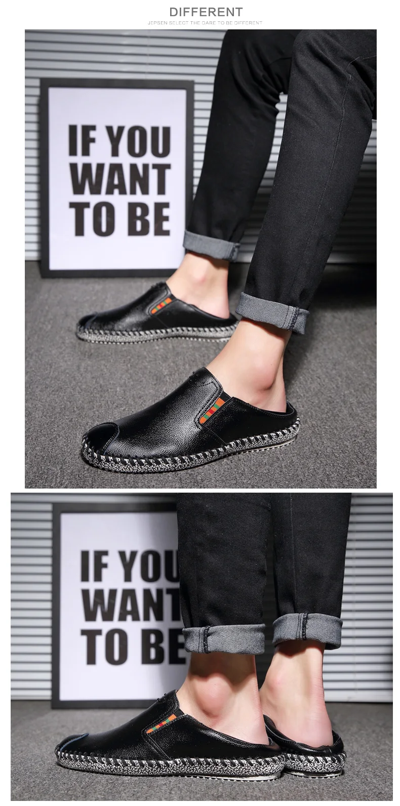 Vogue Fashion Comfortable Loafers Shoes Men Genuine Leather Shoes Nice New Ternd Soft Bottom High Quality Driving Shoes Adult