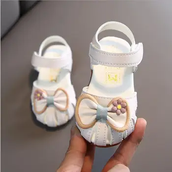 

2020 Newest Summer Kids Leathers Shoes Sweet Flower Children Sandals For Girls Toddler Baby Breathable Hollow Out Shoes