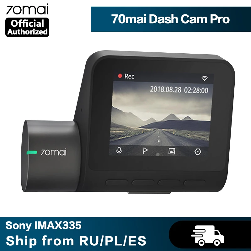 70mai Dash Cam Pro GPS ADAS скорость и координаты Автомобильный видеорегистратор камера WiFi