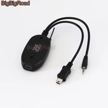 

BigBigRoad 2.4G Wireless RCA Video FM Transmitter Receiver Kit For Car Portable GPS DVD / Monitor With USB +2.5mm Earphone Port