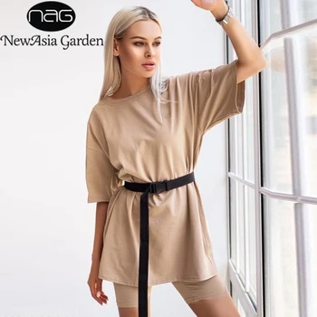 

NewAsia Including Belt Two Piece Set Loungewear Women Casual Summer Homewear Loose Sports Shorts Sets Leisure 2 Piece Suit 2020