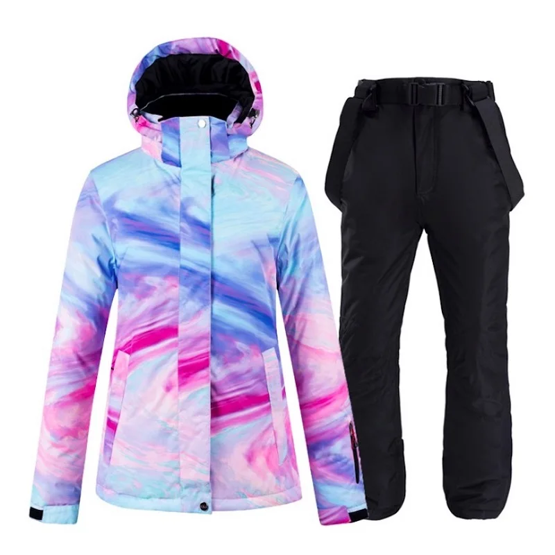 Лыжная куртка для женщин, куртки для сноуборда, зимние водонепроницаемые ветрозащитные зимние пальто, женские Дешевые Костюмы для горных лыж