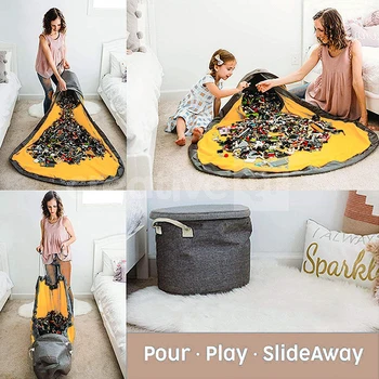 

SlideAway Toy Clean-up Storage Bag Multifunctional Portable Toys Organizer Toy Bag Basket Integrated Waterproof Storage Bucket
