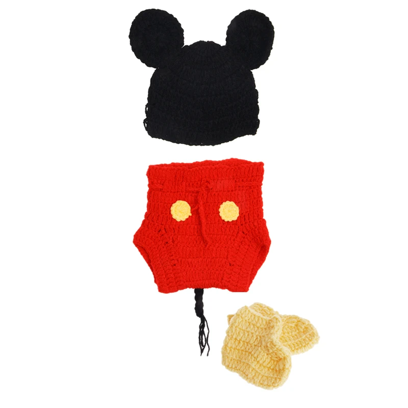 Description Picture 2 of item3Pcs/set Newborn Baby Girls Boys Crochet Knit Costume Photography Prop Outfits