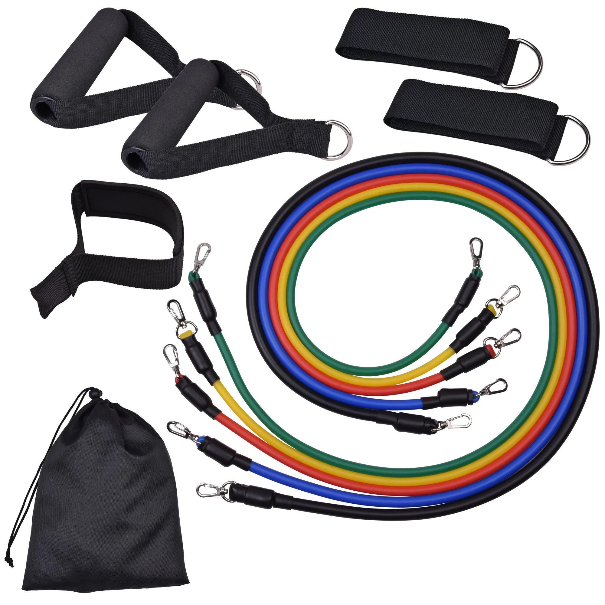 

11 PCS Fitness Elastic Bands Pull Rope Exercise Work Yoga Latex Tubes Loop Expander Gym Equipment For Home Resistance Training