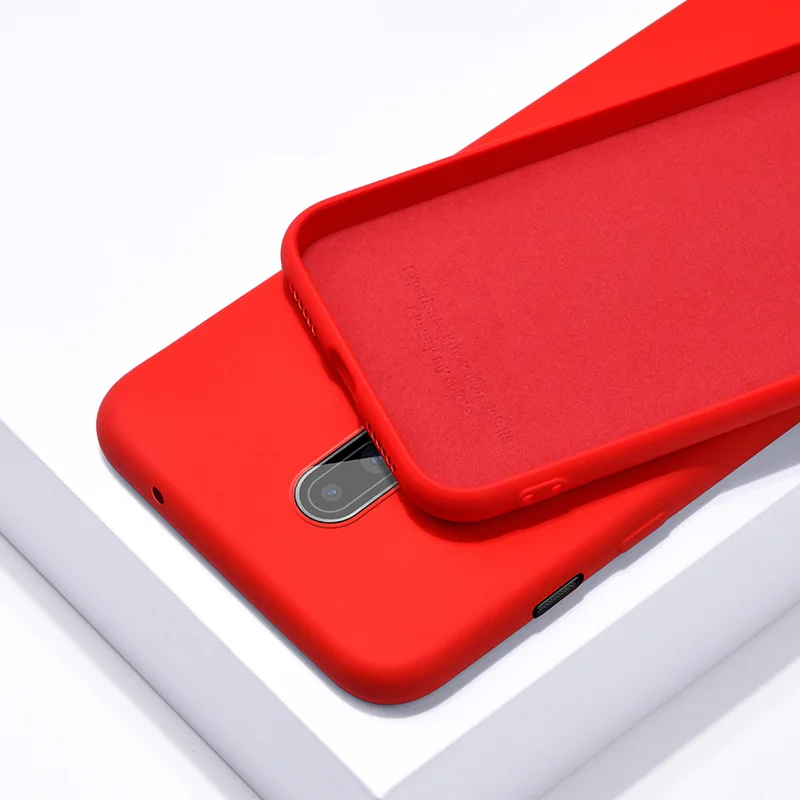 Red Для Oneplus 7 Pro Чехол жидкий силиконовый мягкий ТПУ полный защитный чехол для Oneplus 7T 5T 6 6T Oneplus7 1+ 6 7Pro - Цвет: Red