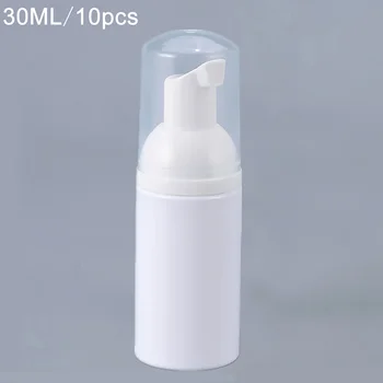 

10pcs/set 30ml Shampoo Lotion Portable With Gold Pump Mini Mousses Liquid Cosmetics Foaming Bottle Soap Dispenser Lightweight