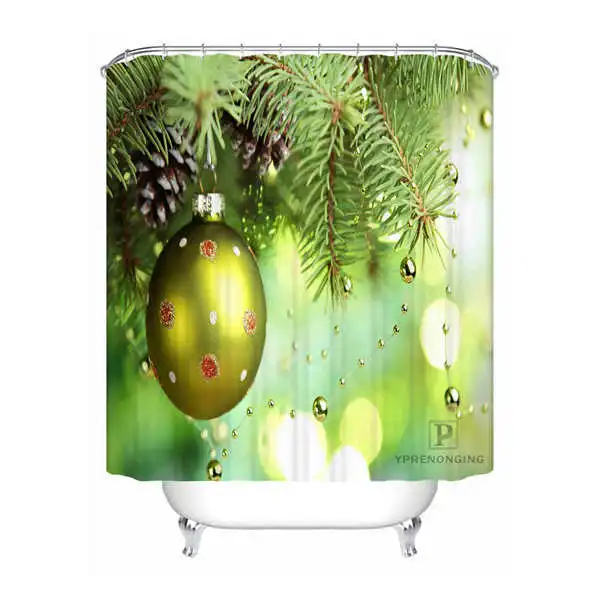 Shower Curtain Пользовательские водонепроницаемые занавески для душа красная Рождественская игрушка с принтом сердца ванная комната декор различных размеров#180324-01-29 - Цвет: Shower Curtain