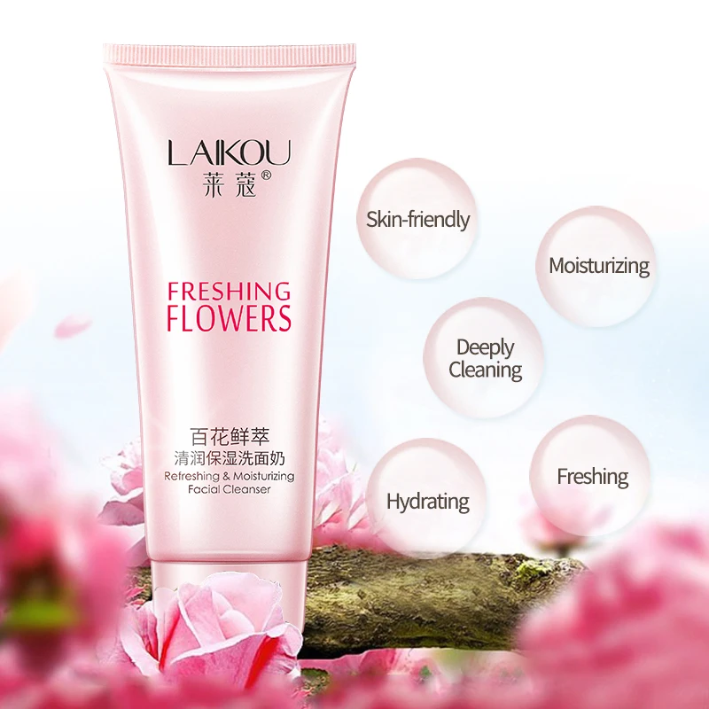 

LAIKOU Moisturizing Cleanser Repair Dry Skin Care Whitening Oil Control Acne Treatment Mild Hydrating Cleanser Makeup Removal