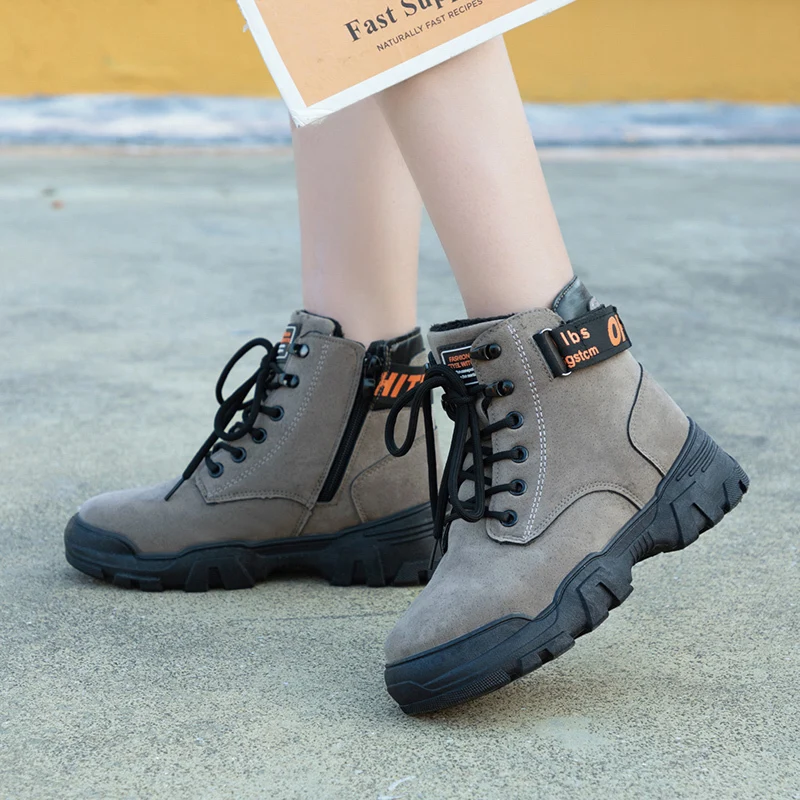 

Size 35-50 Nice Pop Women Ankle Boots Winter Autumn Classics Martin Shoes Woman Flat Heels College Girls Comfortable Letter Boot