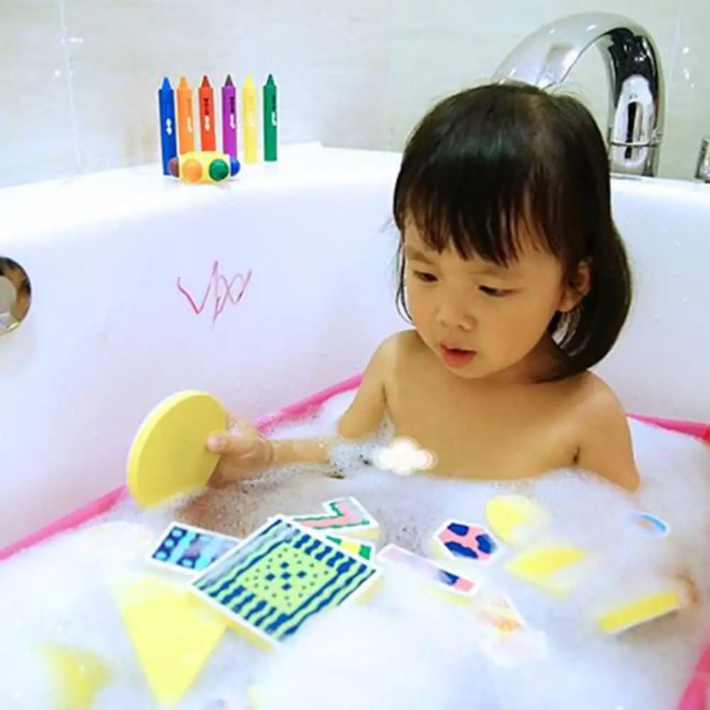 GloryStar 6PCS Set Baby Bathroom Crayons Washed Color Bath Toy 4
