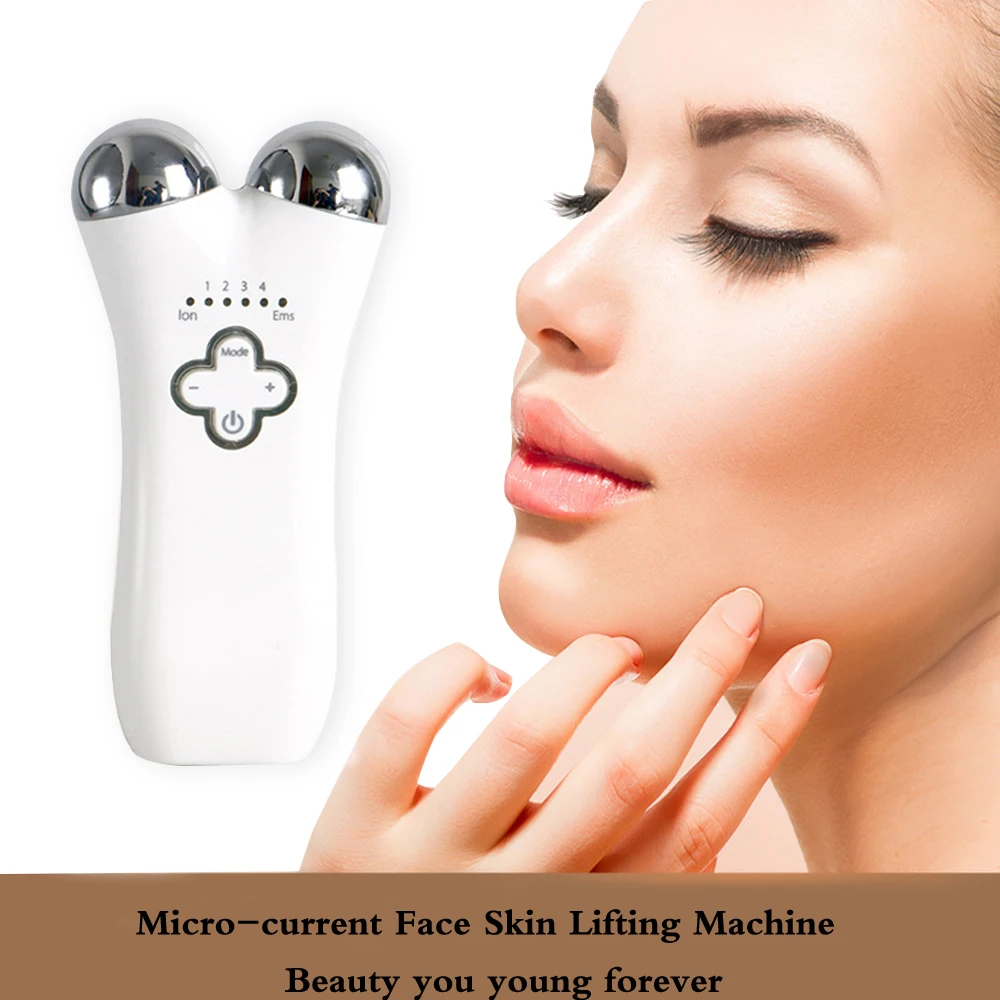 Аппарат для микротоковой терапии для подтягивания кожи лица, отрицательных ионов, омоложения кожи шеи, лимфодренаж, прибор для ухода за кожей