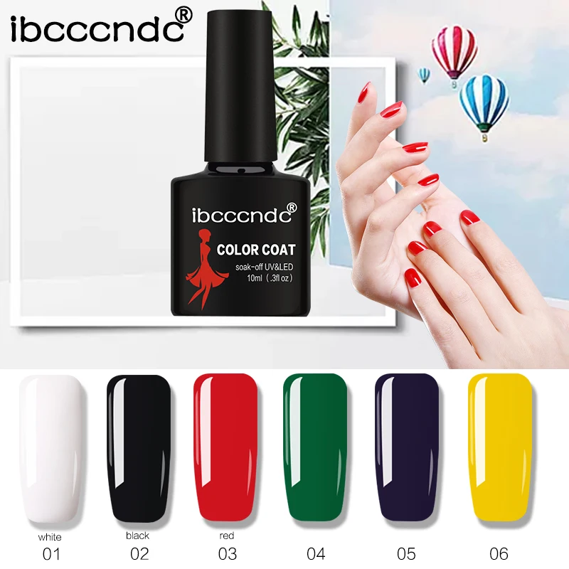  New Ibcccndc 80 Colors 10ML UV LED Soak-off Gel Nail Polish Nail Art Semi Permanent Gel Varnishes N
