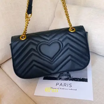 

Luxury Brand Designer Sheepskin Grain Messenger Bag Macaron Double G Flap Chain Bag In Multiple Sizes&Colors Women