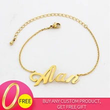 Нержавеющая сталь Любой персонализированные имя Браслеты три Цвет почерк Подпись настроенный браслет для Для женщин Для мужчин