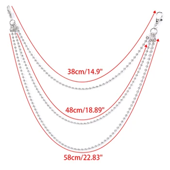 

1PCS Jeans Fashion Punk Hip-hop Trendy Women Belts Design Detachable Waist Belt Chain Waistband