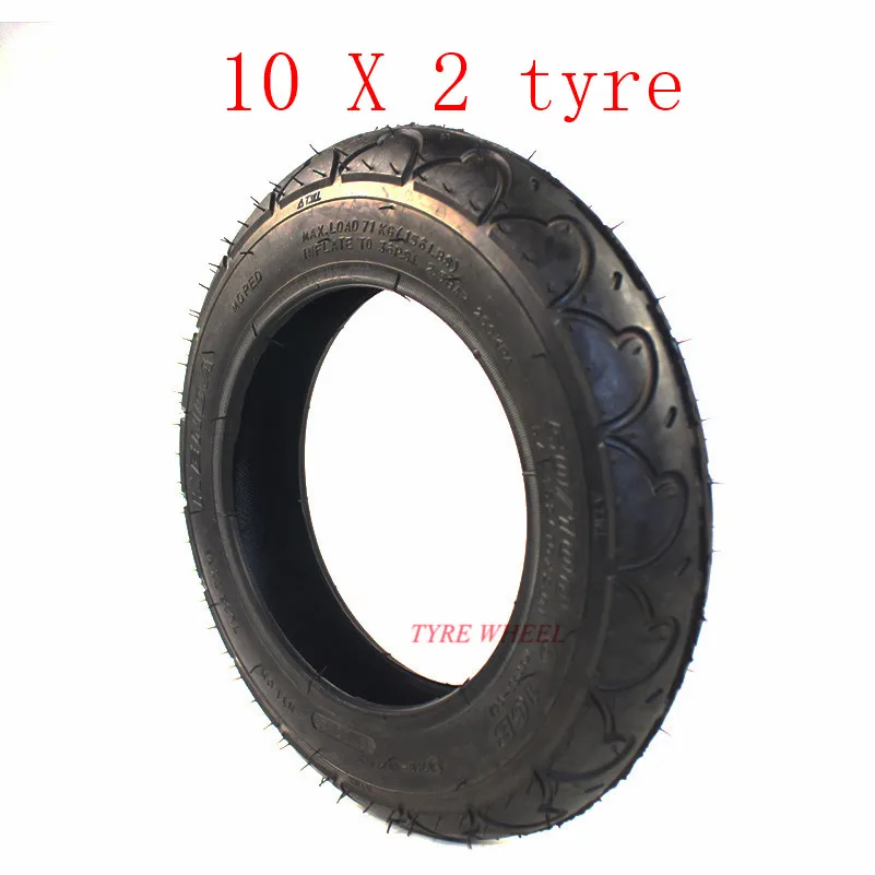 10 ''50/100-6 10x2,0 резиновая шина внутренняя трубка 10x2(54-152) шина для электрического скутера велосипед ремонт мотоцикла части 10x2 колеса шины - Цвет: outer tyre