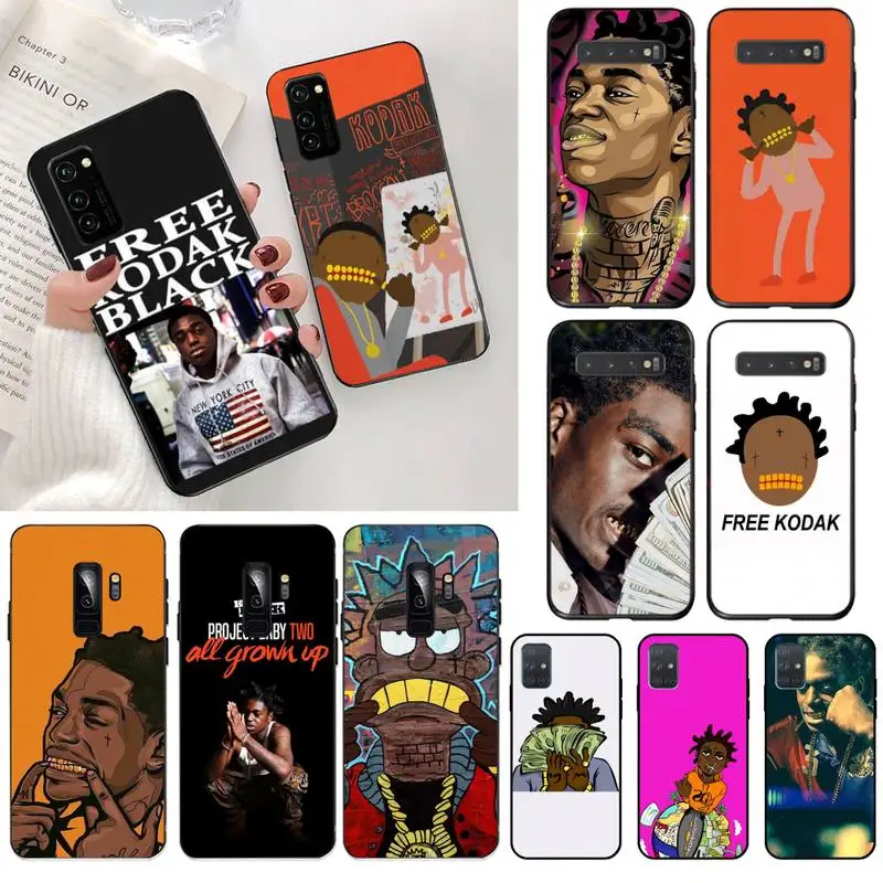 HPCHCJHM Kodak Black Rapper Bling Cute Phone Case for Samsung S20 plus Ultra S6 S7 edge S8 S9 plus S10 5G lite 2020