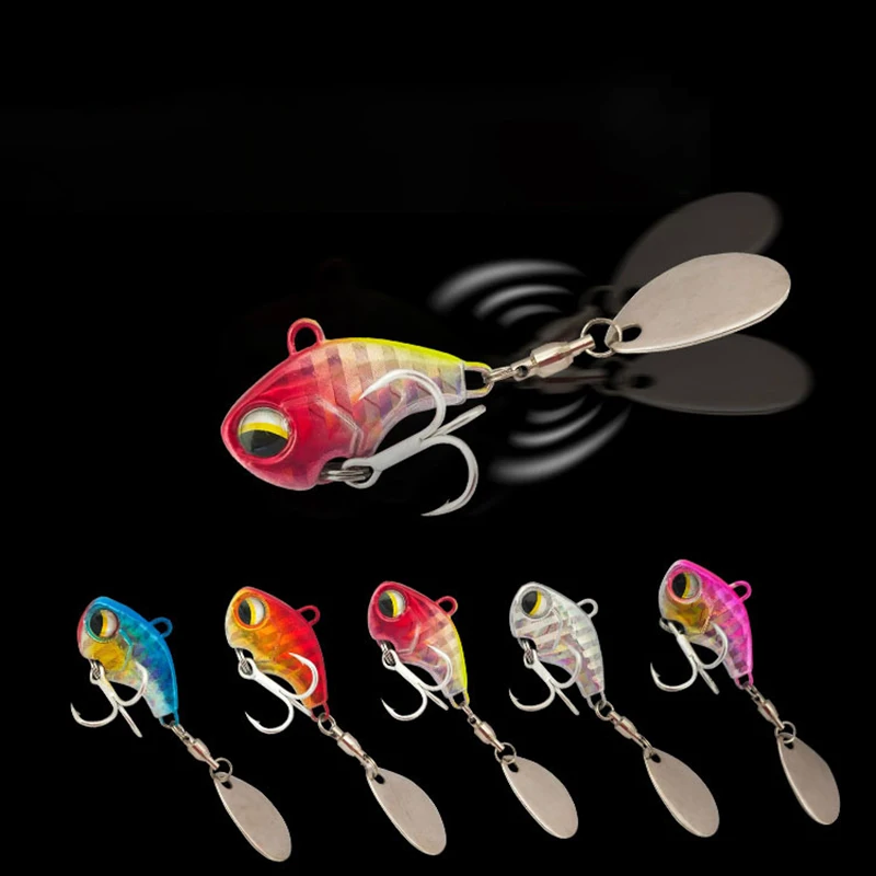 

Rotating Metal VIB vibration Bait Spinner Spoon Fishing Lures 6.5/10/15/20g Jigs Trout Long shot Fishing Hard Baits Tackle Pesca